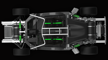 WAE Technologies EVRh chassis as an image render from a Birds Eye view against a black backdrop