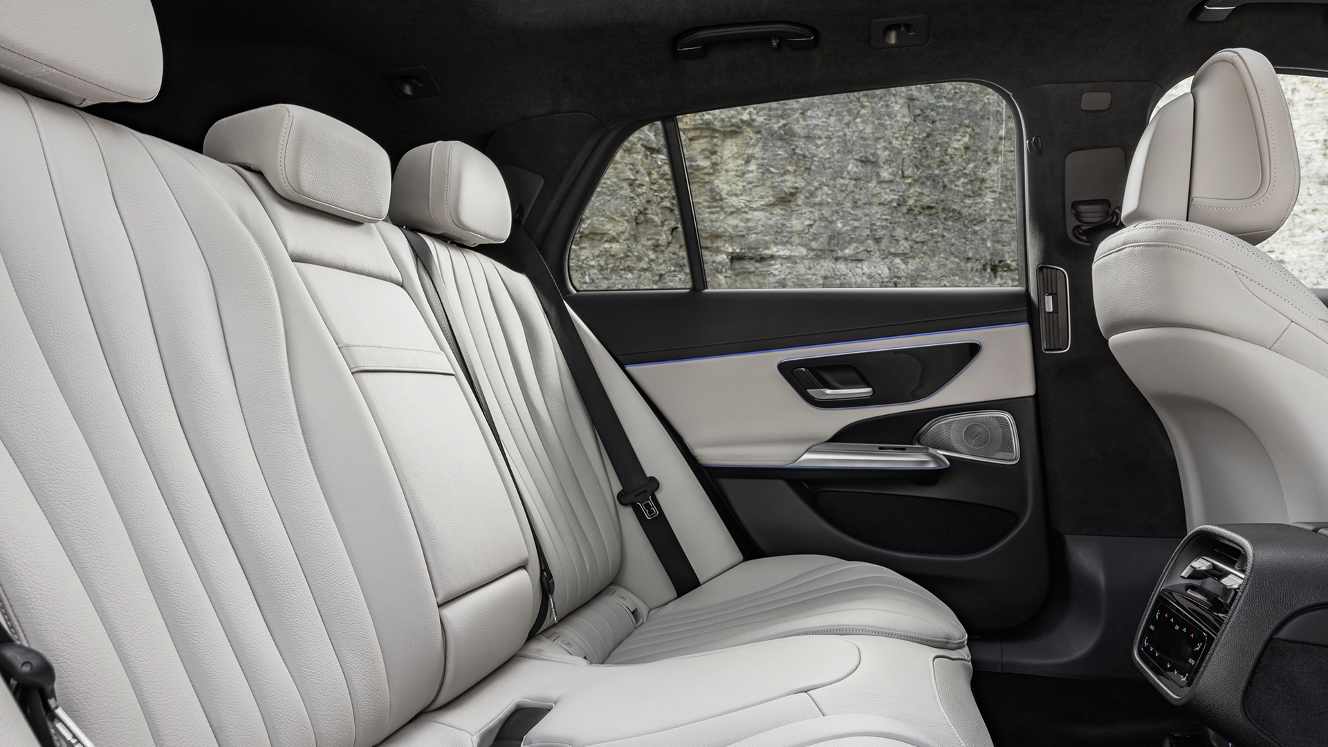 Interior shot of the Mercedes Benz E-Class All-Terrain estate rear seats