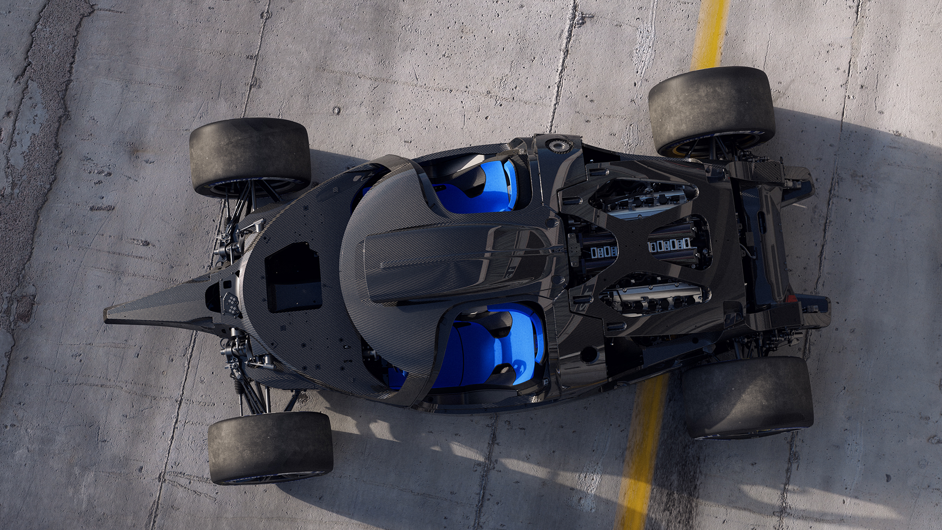 Bugatti Bolide from Birds Eye view