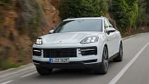 Driving shot of the Porsche Cayenne S E-Hybrid