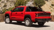 Rear three quarter shot of 2024 Nissan Frontier Hardbody Edition