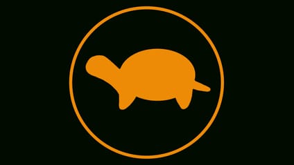 Limited power mode dash icon - orange tortoise in orange circle