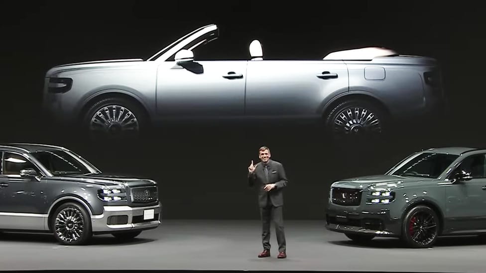 Toyota Century SUV convertible teaser 2023