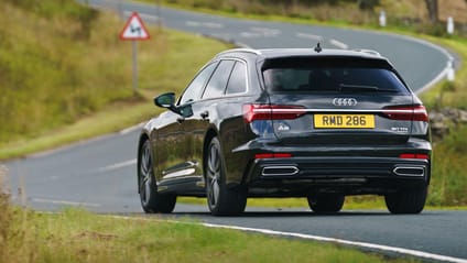 Driving shot of the Audi A6 Avant