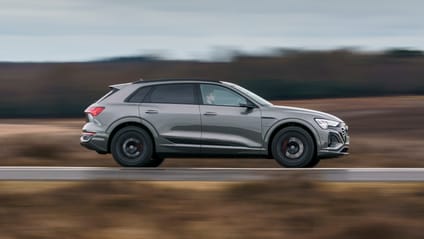 Driving shot of the Audi Q8