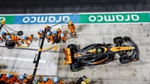 McLaren world record pit stop overhead