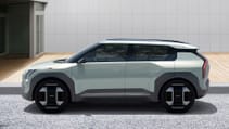 Side profile shot of the Kia EV3