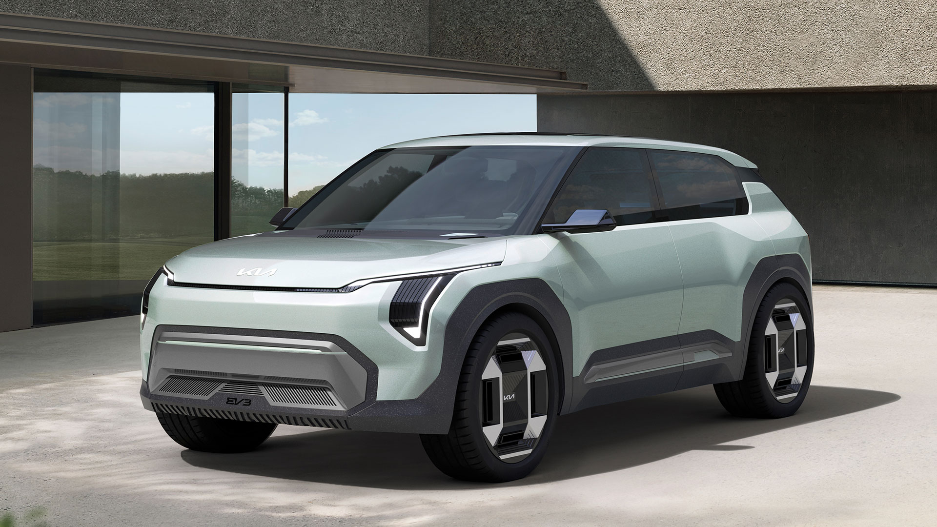 Exterior shot of Kia EV3