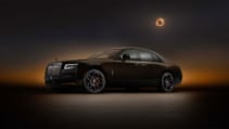 Static studio shot of Rolls-Royce Black Badge Ghost Ekleipsis