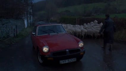 1977 MG B GT featured in a scene from American Werewolf in London