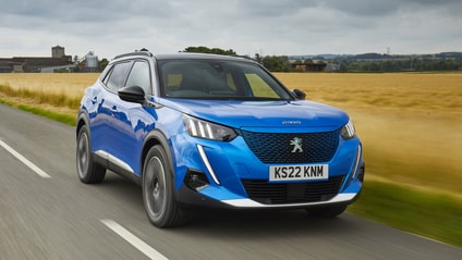 Driving shot of the 2023 Peugeot 2008