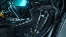 Static shot of new Mercedes-AMG GT2 Pro interior, close up of driver seat