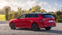 Static shot of Vauxhall Astra ST electric, from rear