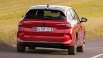 Driving shot of Vauxhall Astra ST electric, from rear