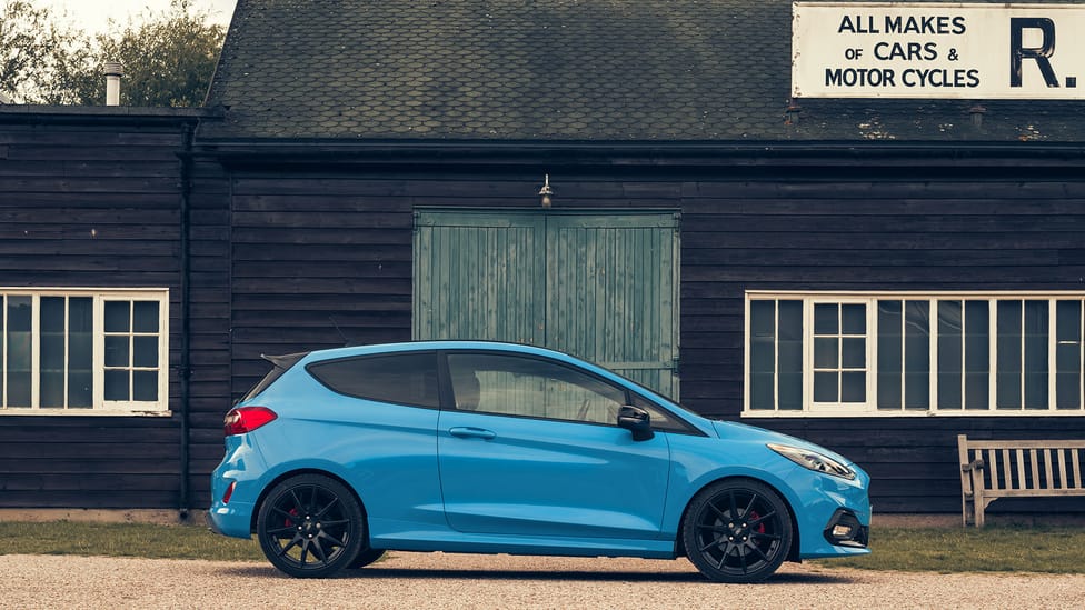 Side profile static shot of Ford Fiesta