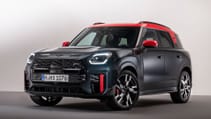 Static shot of new Mini Countryman John Cooper Works, front three quarter