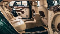 Shot of rear seats in Bentley Mulsanne, last one produced and commissioned by Queen Elizabeth II