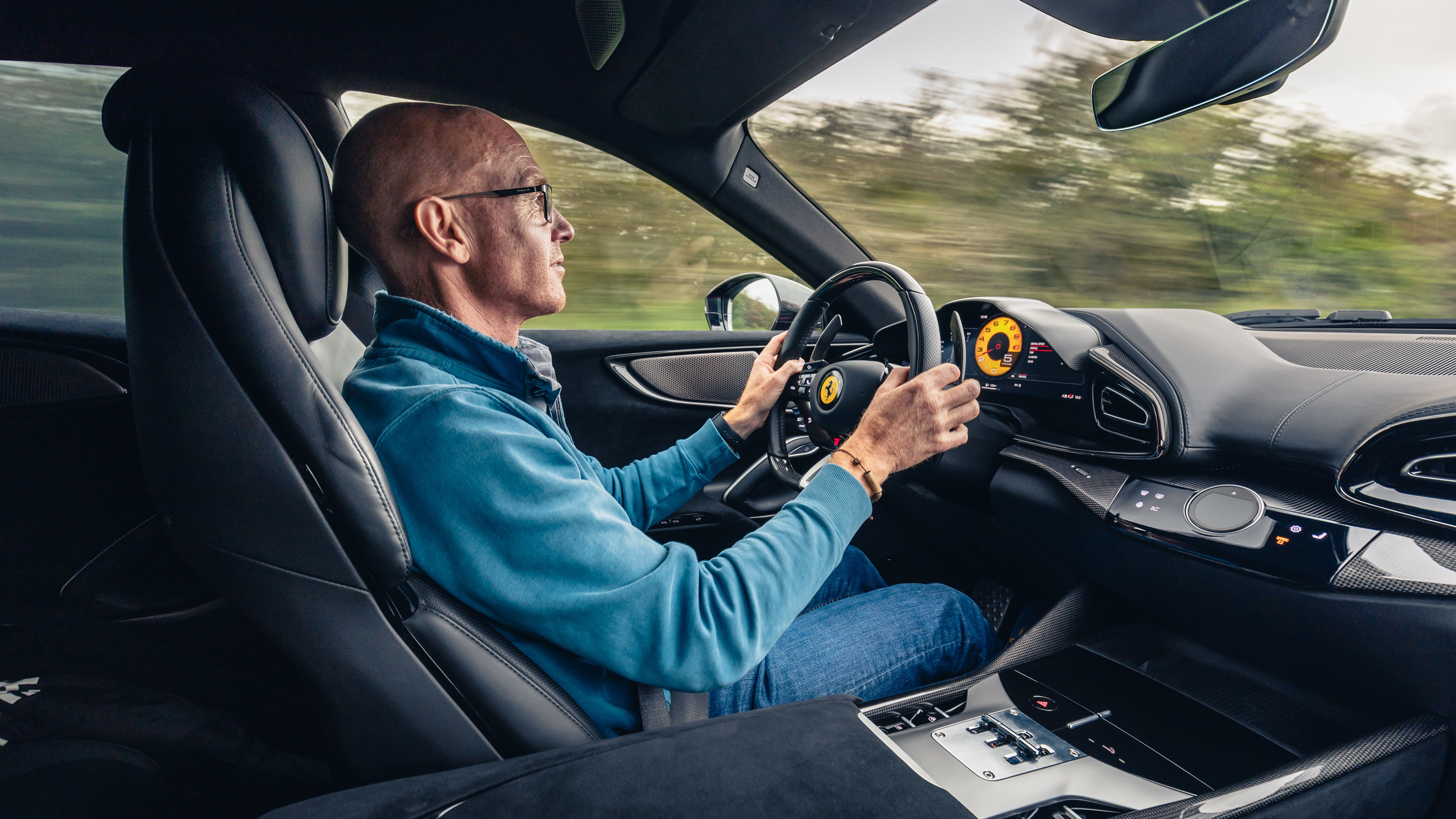 Ferrari Purosangue driving