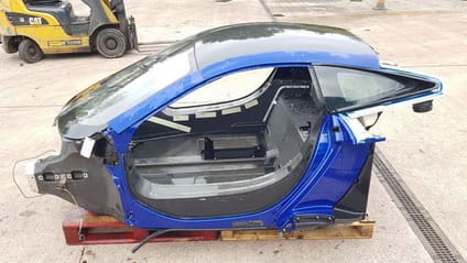 McLaren P1 monocoque and roof panel