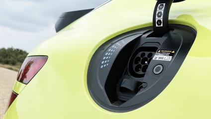 Close up of EV charge port