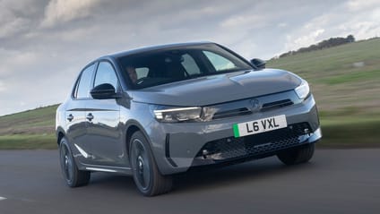 Driving shot of the 2023 Vauxhall Corsa Electric