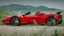 Ferrari SF90 XX Spider profile roof down