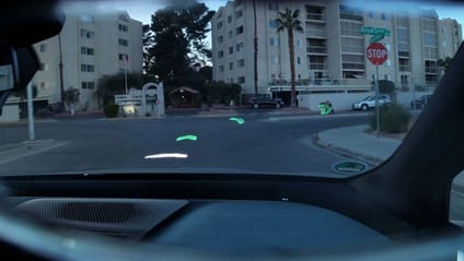 Driver's view of augmented reality navigation from BMW