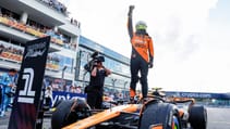 Lando Norris McLaren win Miami parc ferme