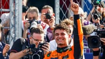 Lando Norris McLaren win Miami crowd