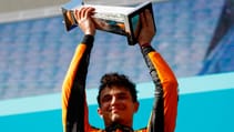 Lando Norris McLaren win Miami trophy