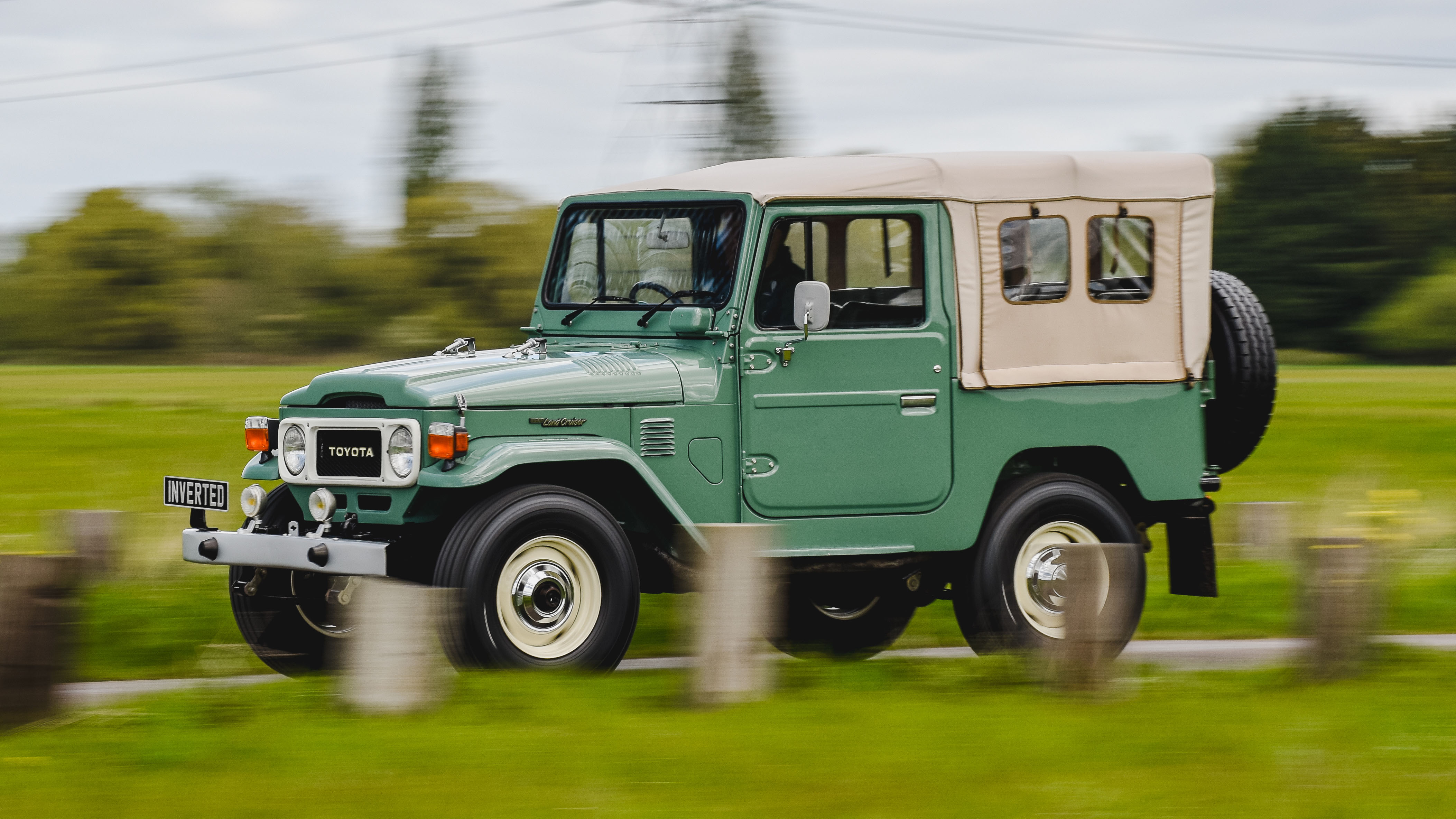 Inverted Toyota Land Cruiser electric car 2024