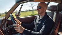 Jensen Interceptor Ollie Marriage driving