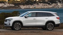 Skoda kodiaq phev in side profile shot