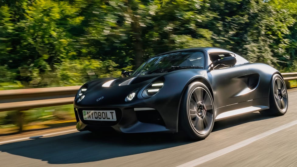 Nyobolt EV prototype in a driving shot at Millbrook testing