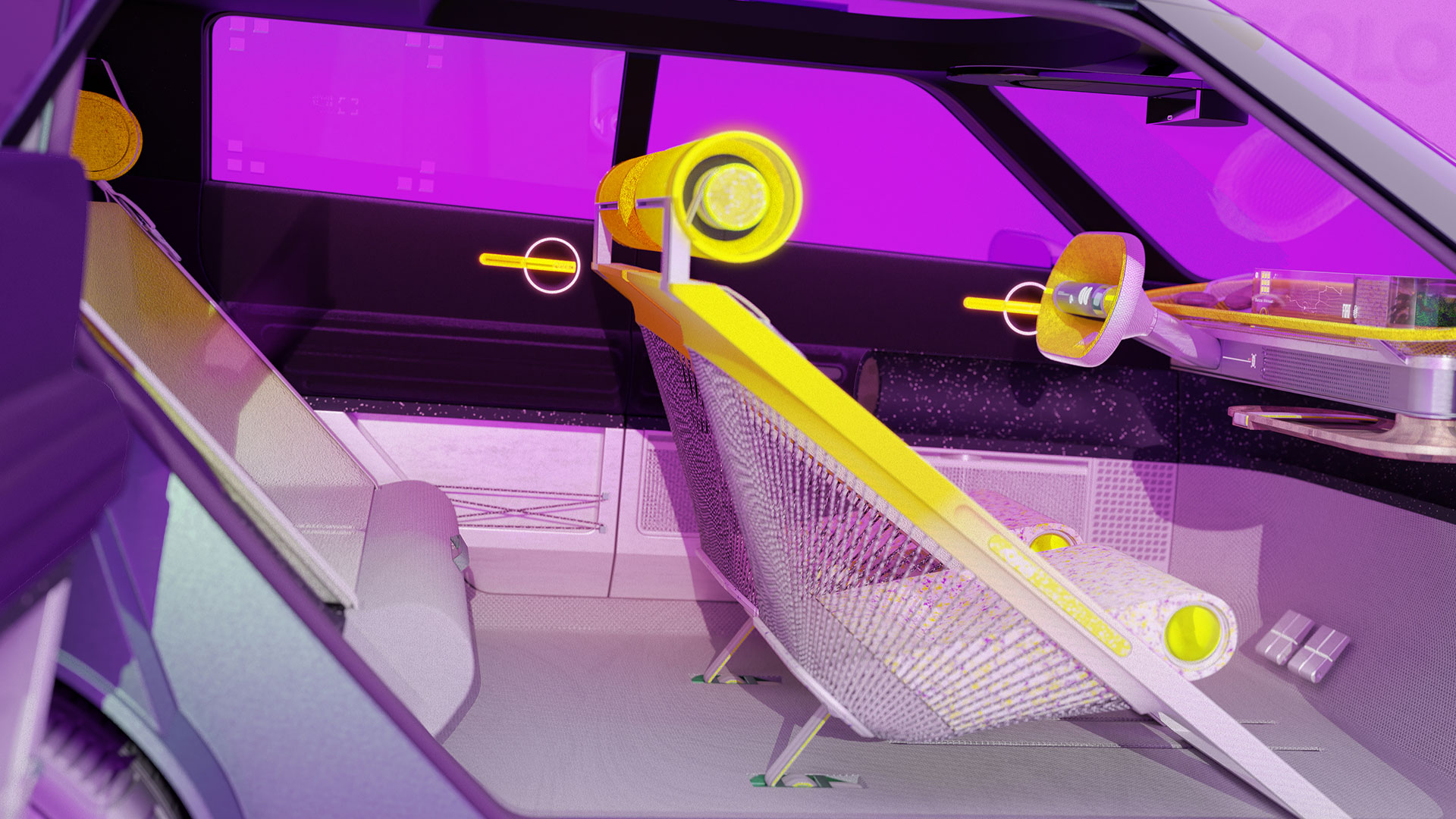 Digital render of interior of Fiat Concept