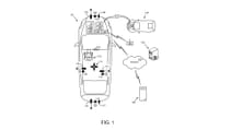 Graphic of Ford's patented Speed Violation Responder System' - fig. 1