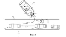 Graphic of Ford's patented Speed Violation Responder System' - fig. 2