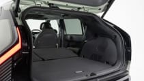 Kia EV3 - static studio shot of boot open, seats down