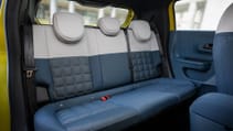 Interior shot of Fiat Grande Panda, of rear bench