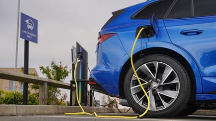 Škoda Enyaq 85 Edition at an EV charging point 