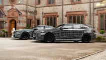 BMW M5 Touring prototype profile next to M5 saloon