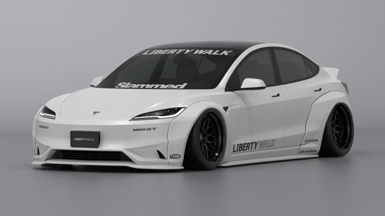 Liberty Walk Tesla Model 3 LB E Works Top Gear