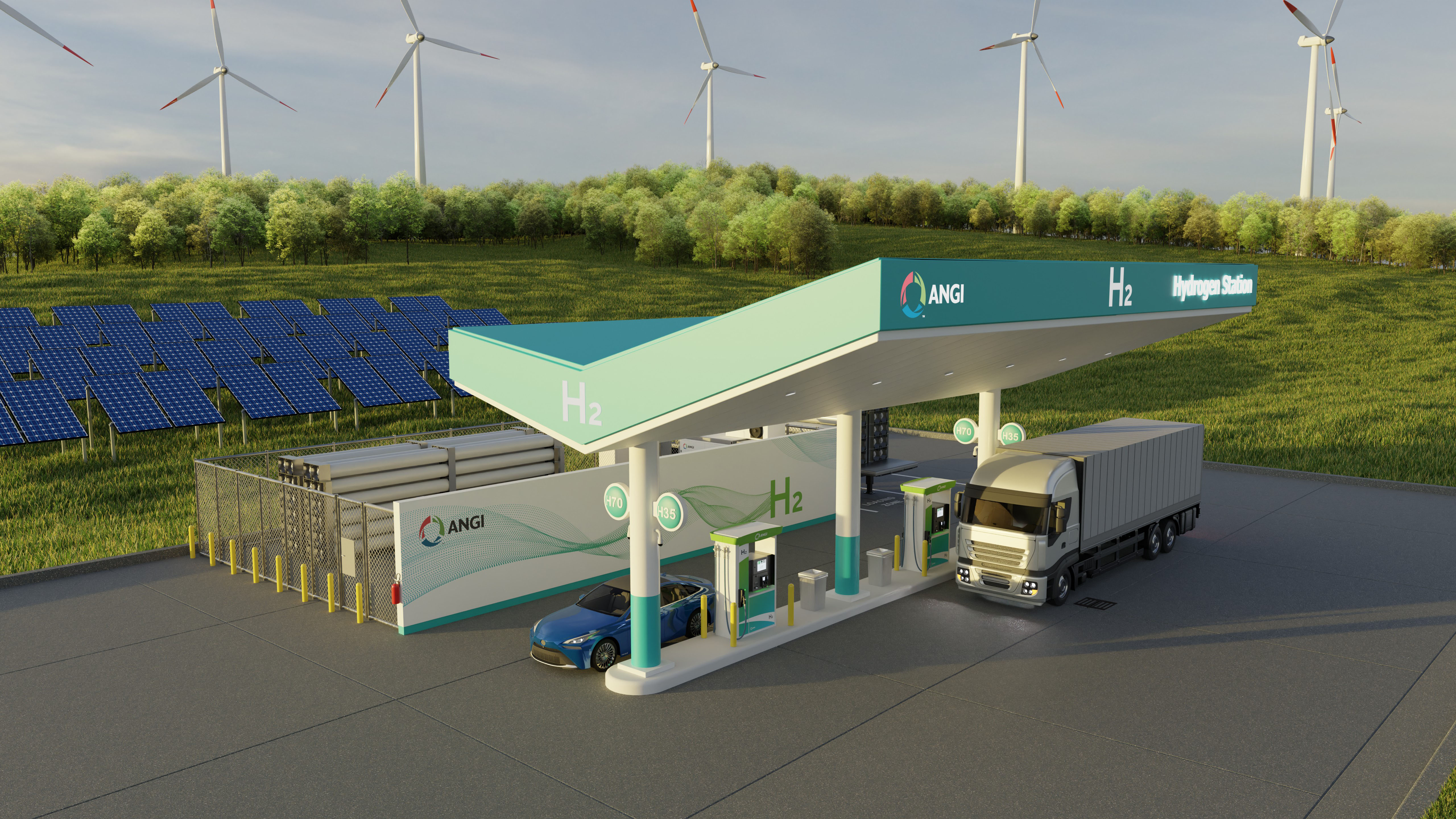 ANGI H2 Station with Hydrogen Dispensers