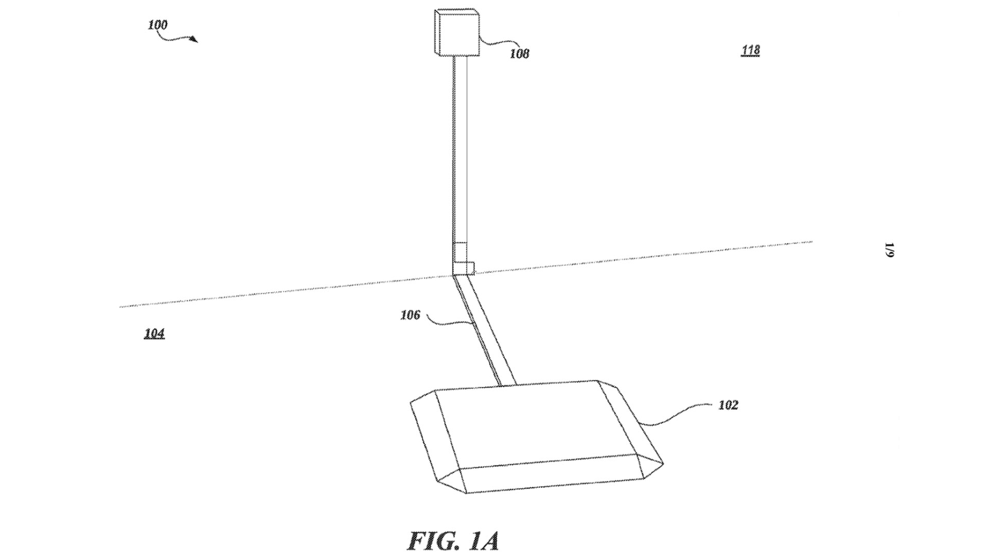 A basic diagram of a wireless vehicle charging ground pad connected to a wired energy source