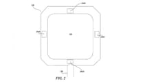 A diagrammatic birds eye view of a wireless vehicle charging ground pad