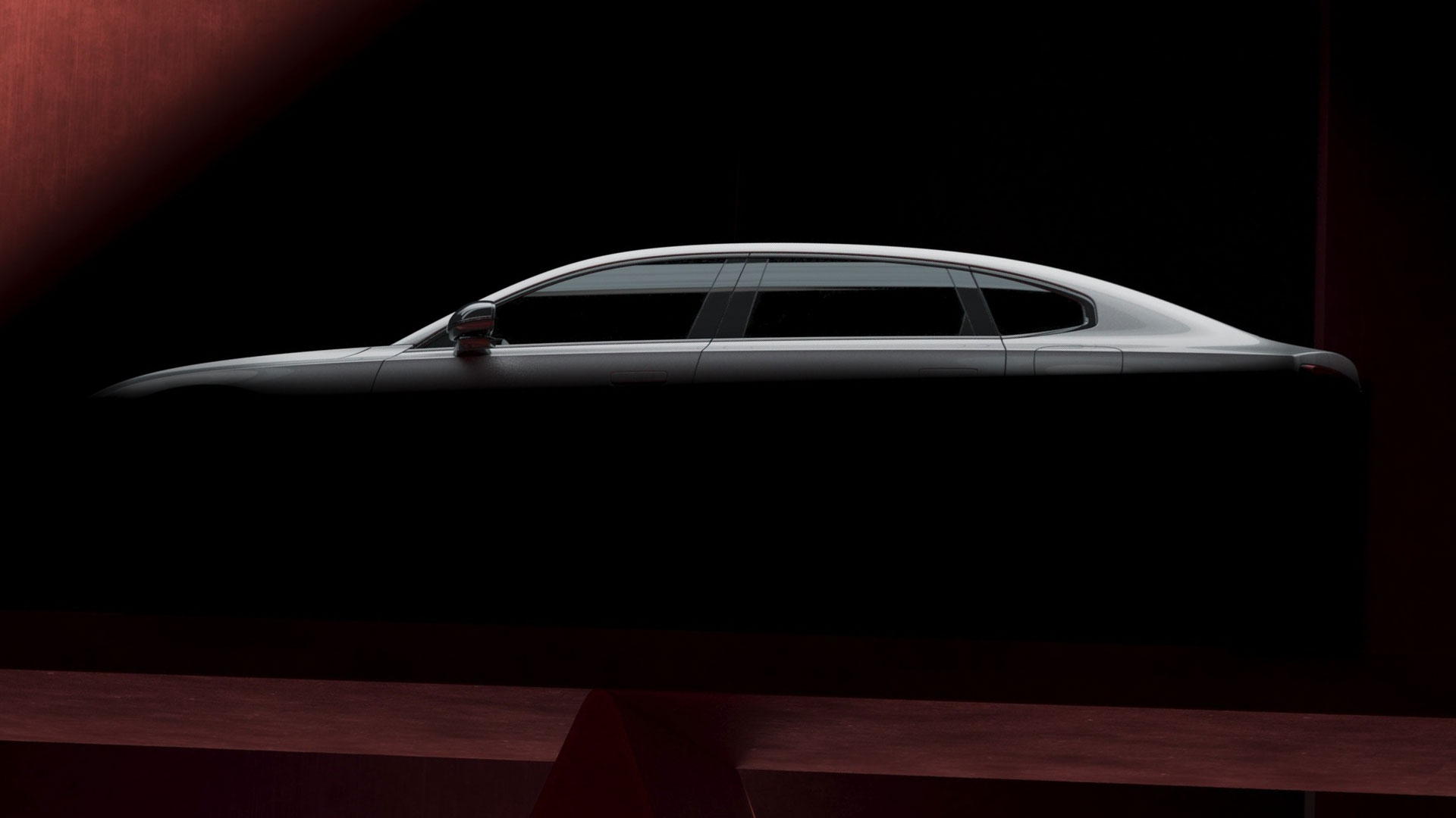 Close up of shadowy shot of Volvo ES90