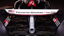 Haas F1 car rear wing Toyota Gazoo Racing