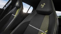 Abarth 600e interior front seats