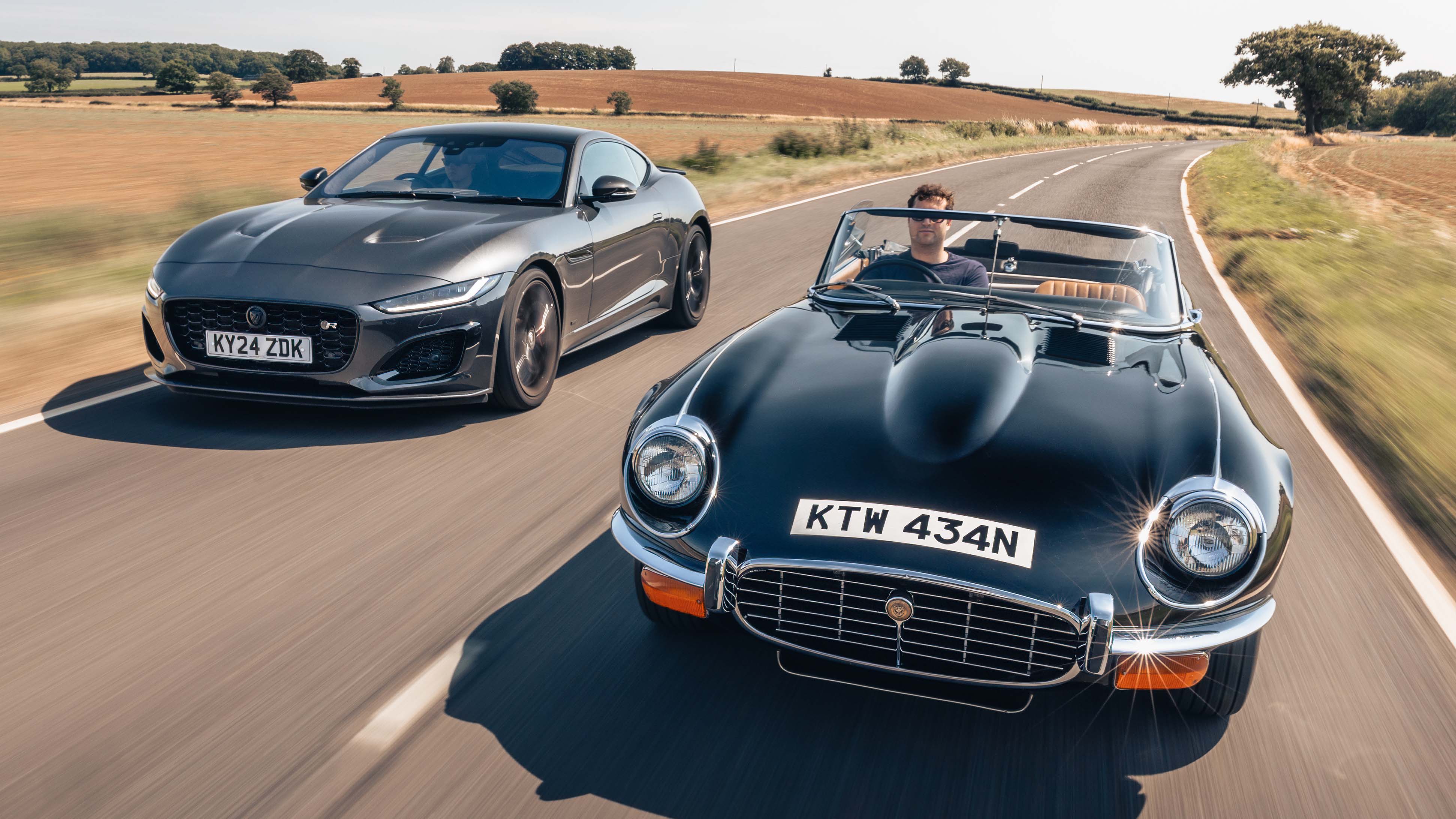 Jaguar F-Type R with Jaguar E-Type Series 3