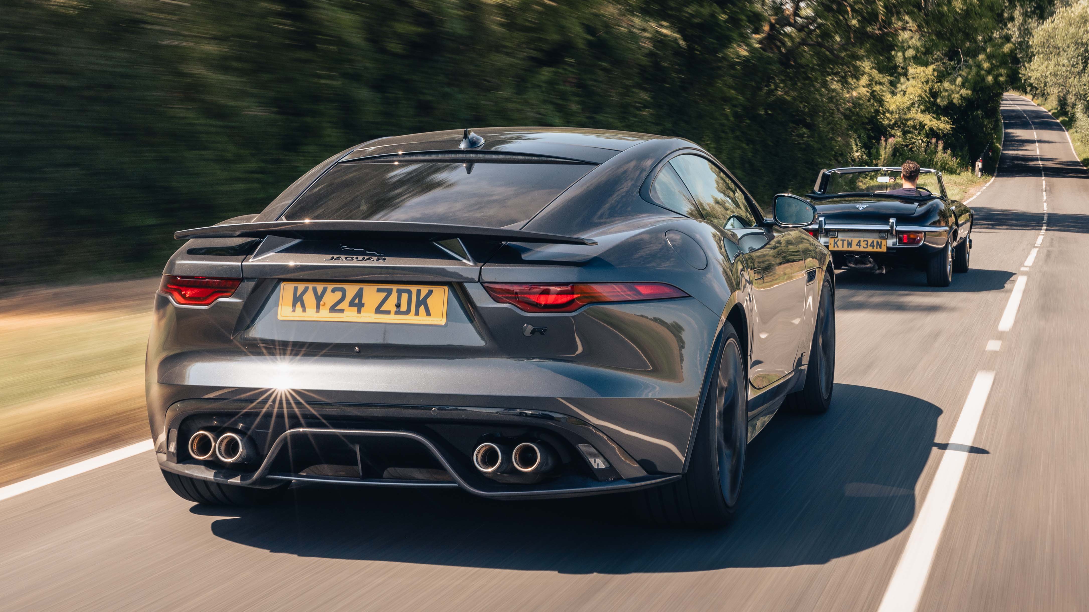 Jaguar F-Type R with Jaguar E-Type Series 3